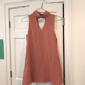Off pink lined dress